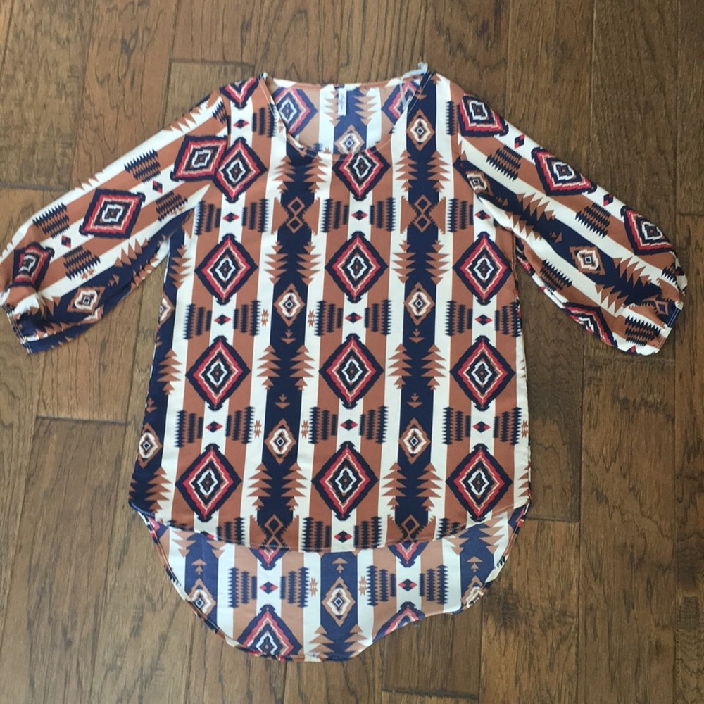 Aztec Hi-Lo Blouse